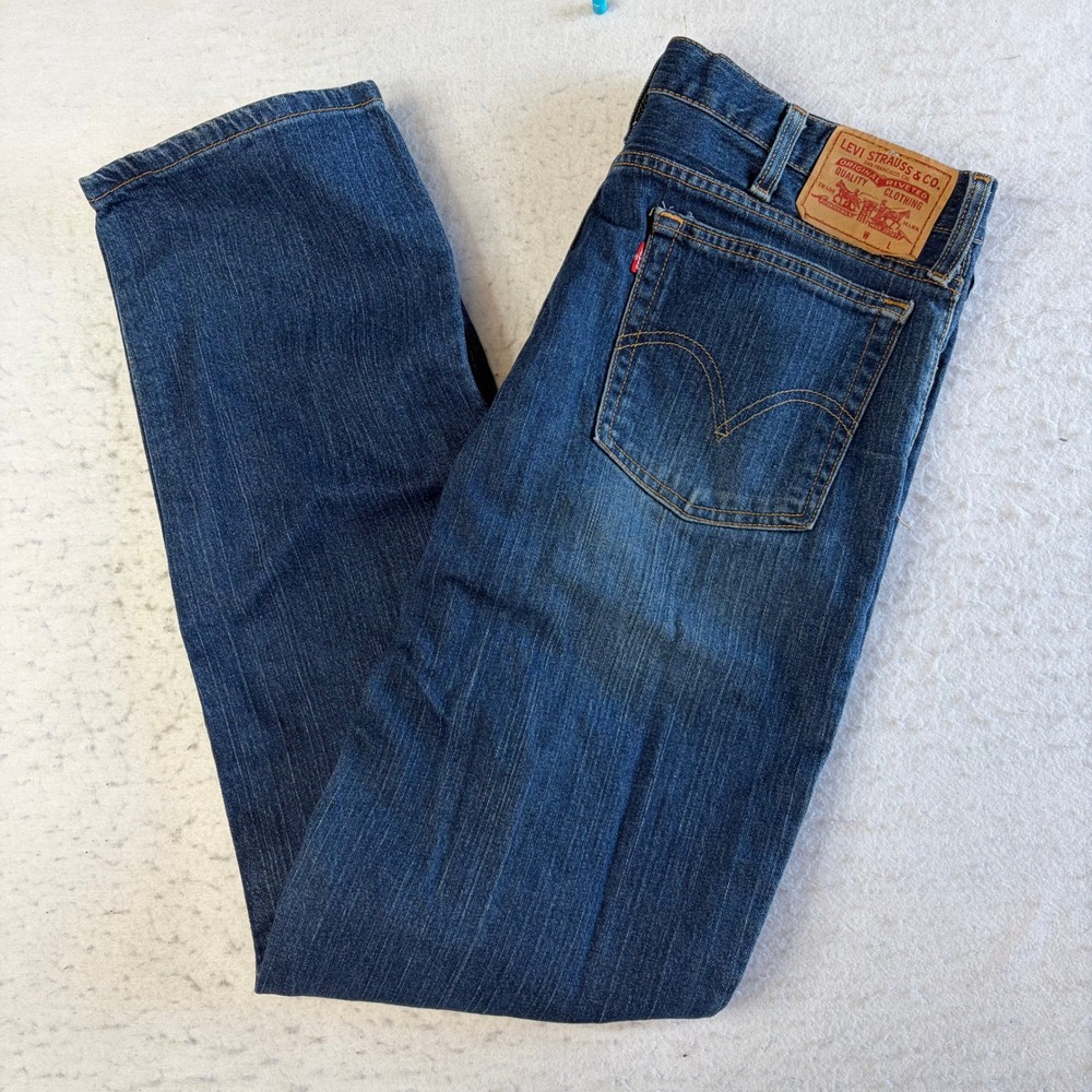 Levi's Straight Leg Jeans Mens 36x34 Blue Denim Stretch